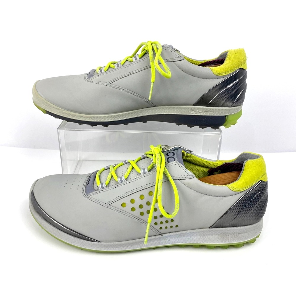 Ecco Leather Golf Shoes Women's 9.5 Natural Motion Biom Spikeless Yak Gray 41 C
